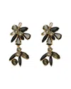 Carolina Herrera Crystal Cluster Drop Clip-on Earrings In Multi