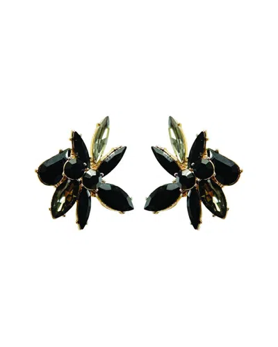 Carolina Herrera Crystal Cluster Stud Clip-on Earrings In Green