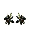 Carolina Herrera Crystal Cluster Stud Clip-on Earrings In Multi