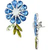 Carolina Herrera Crystal Daisy Drop Earrings In Delphinium Multi