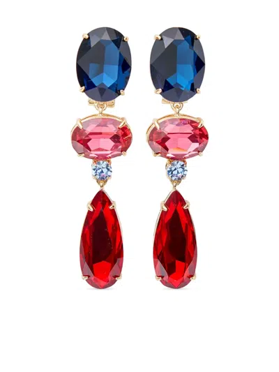 Carolina Herrera Crystal Drop Earrings In Multi