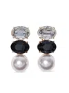 Carolina Herrera Crystal Pearl Earrings In Brown