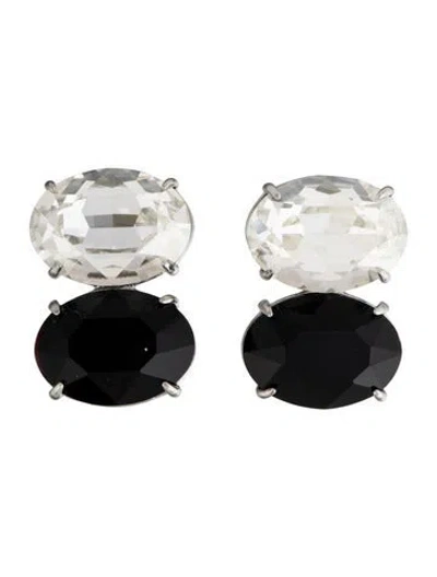 Pre-owned Carolina Herrera Crystal Scramble Earrings In Multicolor