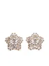 Carolina Herrera Crystal Snowflake Earrings In Brown