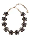 Carolina Herrera Crystal Snowflake Necklace In Black