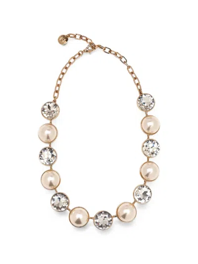 Carolina Herrera Crystal-embellishments Necklace In Gold
