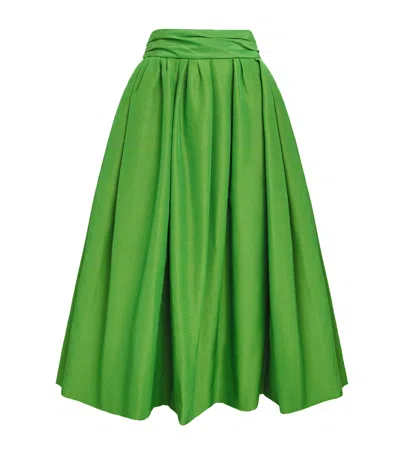 CAROLINA HERRERA CUMMERBUND MIDI SKIRT