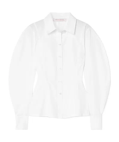 Carolina Herrera Curved Shirt In White