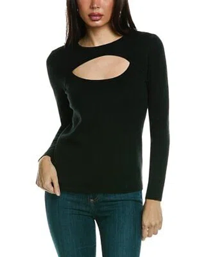 Pre-owned Carolina Herrera Cutout Scoop Neck Wool Sweater Women's In Black