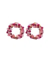 Carolina Herrera Cz Cluster Donut Earrings In Pink