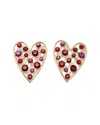 Carolina Herrera Cz Crystal Heart Stud Earrings In Gold
