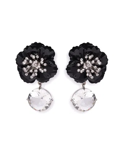 Carolina Herrera Cz Flower Crystal Drop Earrings