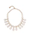 Carolina Herrera Cz Pearl Teardrop Necklace In White