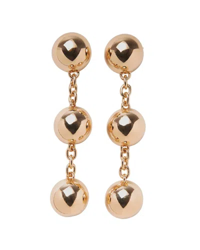 Carolina Herrera Cz Triple Ball Drop Earrings In Gold