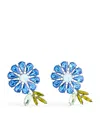 Carolina Herrera Crystal Daisy Drop Earrings In Blue