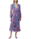Carolina Herrera Ruffled Floral-print Silk-georgette Midi Dress