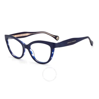Carolina Herrera Demo Cat Eye Ladies Eyeglasses Ch 0017 0pjp 52 In Blue