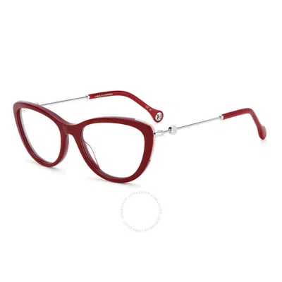 Carolina Herrera Demo Cat Eye Ladies Eyeglasses Ch 0021 0lhf 54 In Burgundy
