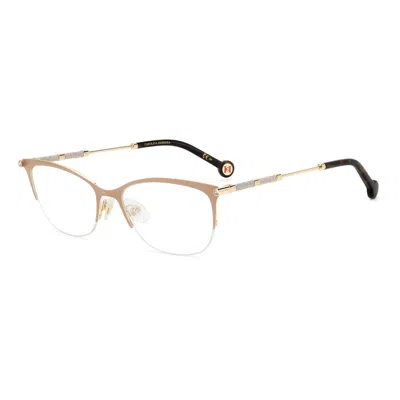Carolina Herrera Demo Cat Eye Ladies Eyeglasses Her 0153 0bku 54 In Gold