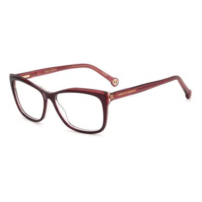 Carolina Herrera Demo Cat Eye Ladies Eyeglasses Her 0208 0c8c 55 In Red