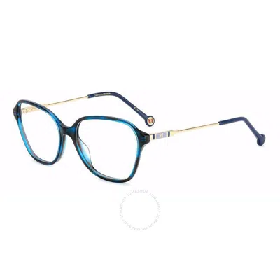 Carolina Herrera Demo Geometric Ladies Eyeglasses Her 0117 0jbw 55 In Blue