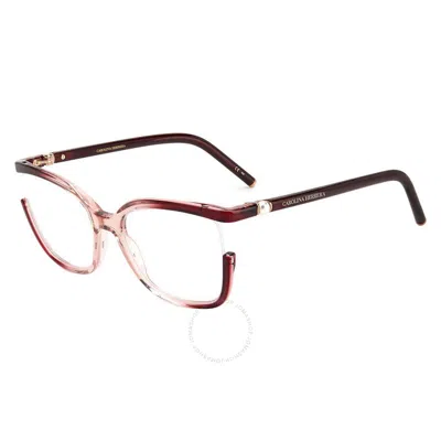 Carolina Herrera Demo Square Ladies Eyeglasses Ch 0004 0c19 53 In Metallic