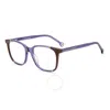 Carolina Herrera Demo Square Ladies Eyeglasses Ch 0065 0e53 52 In Violet