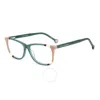 Carolina Herrera Demo Square Ladies Eyeglasses Ch 0066 0hbj 53