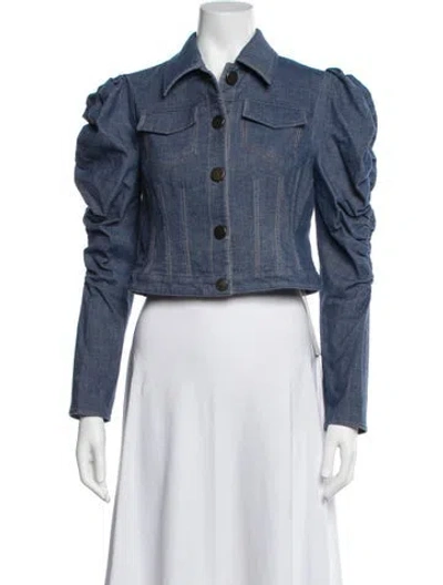 Pre-owned Carolina Herrera Denim Jacket In Blue