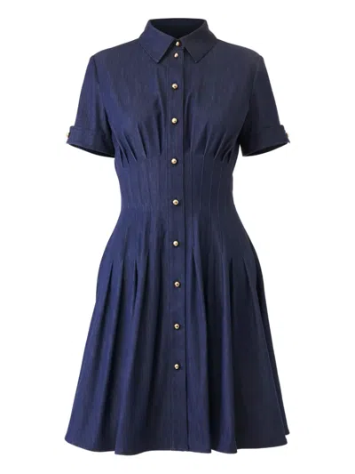 Carolina Herrera Denim Mini Dress In Blue