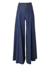 Carolina Herrera Denim Palazzo Pants In Blue