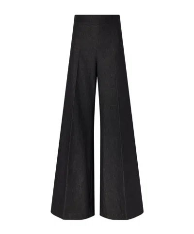 Carolina Herrera Diana High-rise Wide-leg Jeans In Black