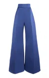 Carolina Herrera Diane High-rise Wide-leg Pants In Navy