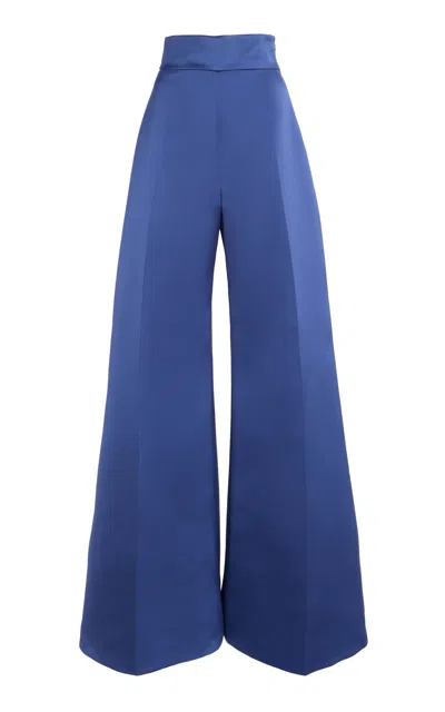 Carolina Herrera Diane High-rise Wide-leg Pants In Navy
