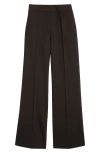 Carolina Herrera Diane High Waist Wide Leg Pants In Brown