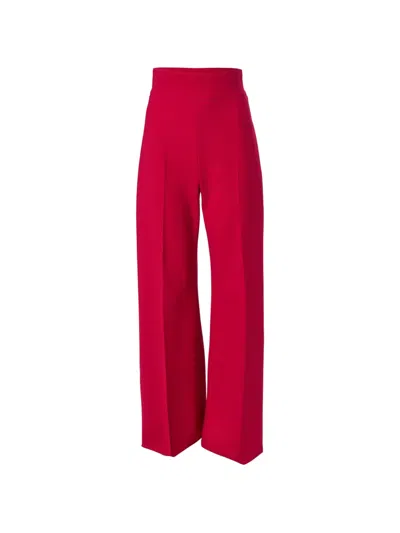 Carolina Herrera Diane Wide-leg Trousers In Red
