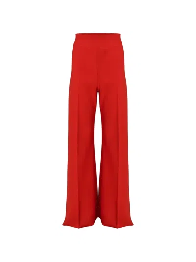 Carolina Herrera Diane Wide-leg Trousers In Red