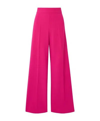 Carolina Herrera Diane Wool-blend Wide-leg Pants In Pink