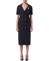Carolina Herrera Double-breasted Knit Wool-blend Sheath Dress