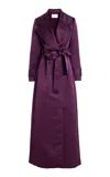 Carolina Herrera Double-breasted Peat Coat In Purple