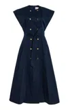 Carolina Herrera Double-breasted Stretch-cotton Sateen Dress