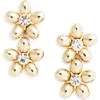 Carolina Herrera Double Flower Drop Earrings