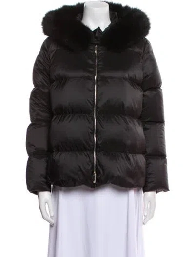 Pre-owned Carolina Herrera Down Down Jacket In Black