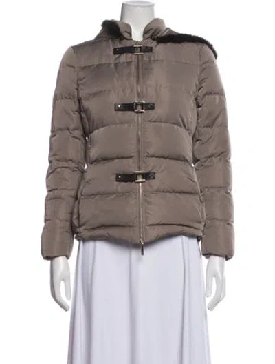 Pre-owned Carolina Herrera Down Jacket In Brown
