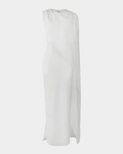 CAROLINA HERRERA DRAPED CAPE COLUMN GOWN