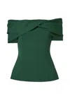 Carolina Herrera 드레이프 오프숄더 블라우스 In Multi