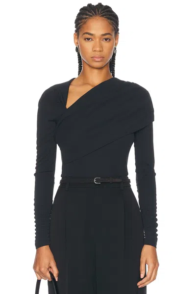 Carolina Herrera Draped Top In Black
