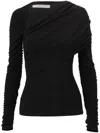 Carolina Herrera Draped Top In Black