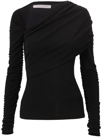 CAROLINA HERRERA DRAPED TOP