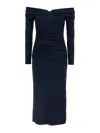 Carolina Herrera Schulterfreies Midikleid In Blue